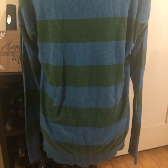 Massimo Blue with Green Stripes Sweater Size: XXL - Picture 3 of 4